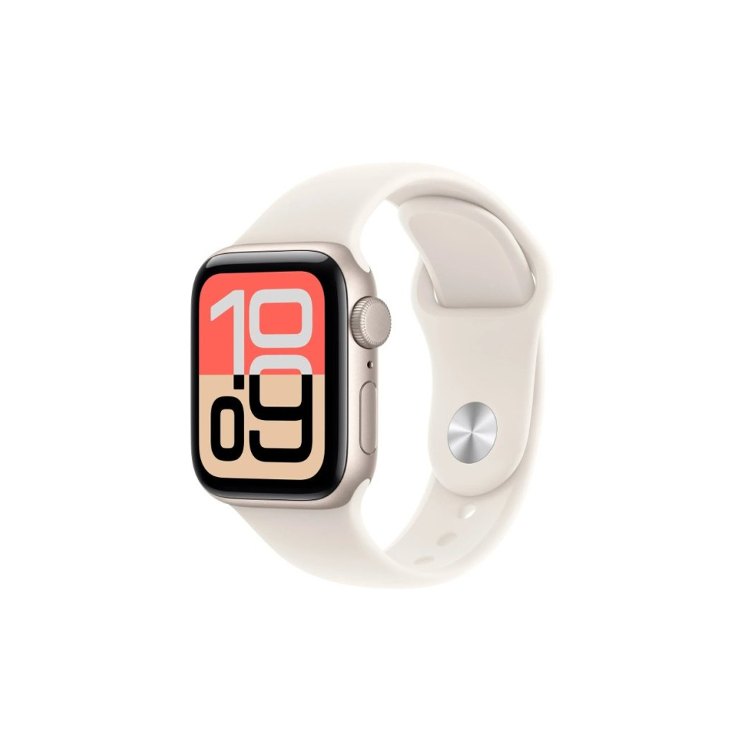 Apple Watch SE 3 44mm Hviezdne Biely Hliník - Hviezdne Biely Športový Remienok